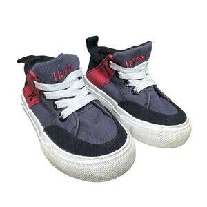 Hurley Kids Shoes – Size 7 – Gray with Red Accents & White Laces